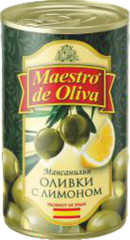 Оливки з лимоном "Maestro de Oliva", 280г з/б